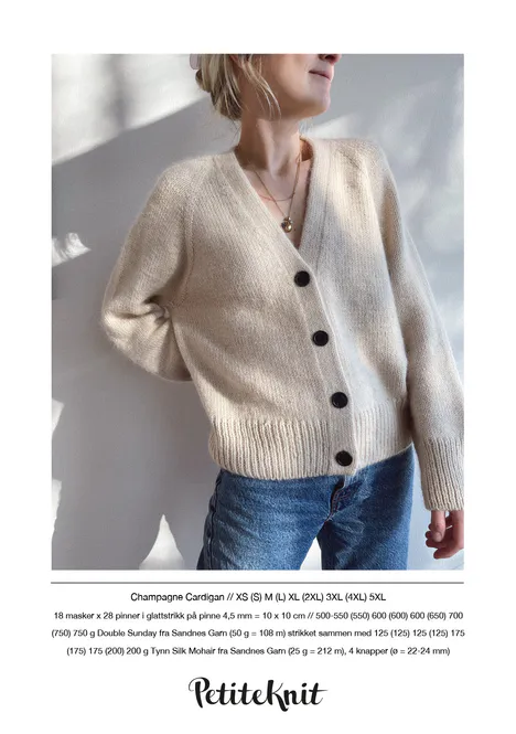 Hovedbilde Champagne Cardigan - oppskrift